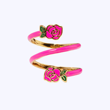 Whirlwind Ring Preorder - elouise + ethel - gold jewelry - gold jewelry rings - gold jewelry gifts - pink jewelry - pink jewelry gifts - pink flower rings - affirmation jewelry - fashion jewelry rings - buy gold jewelry gifts online - buy gold rings online